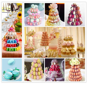 Bán hot-Tier xách tay Macaron tháp hiển thị đứng cho thực phẩm hoặc thức ăn vật nuôi Mini Macaron đứng - Product Image 1