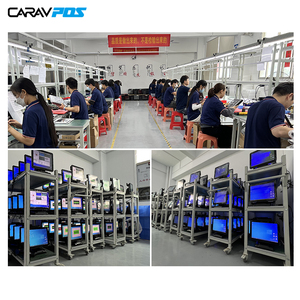 CARAVスクリーンAndroidシステム販売用デュアルレストランレジコンピューターオールインワンポスシステム