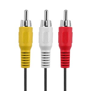 高品质3.5毫米立体声3 RCA公对母Aux音频电缆RCA铜影音电缆电视车载视频高清电视摄像机监控电脑 - Product Image 4