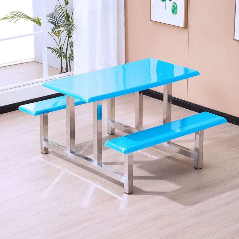 Four-seater blue thickened stainless steel stand