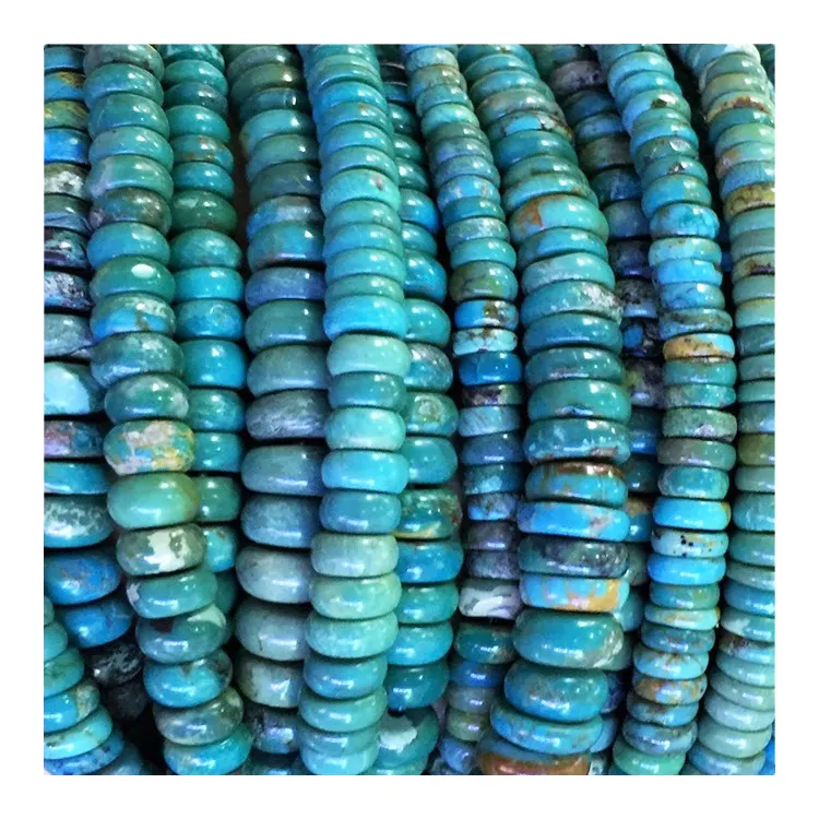 green-yellow color Natural Turquoise Drum gemstone beads wholesale