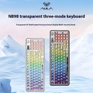 AULA-Teclado mecánico multifuncional de 3 modos, pantalla personalizada, para juegos, RGB, retroiluminado, intercambio en caliente, regalos para jugadores de PC - Product Image 2