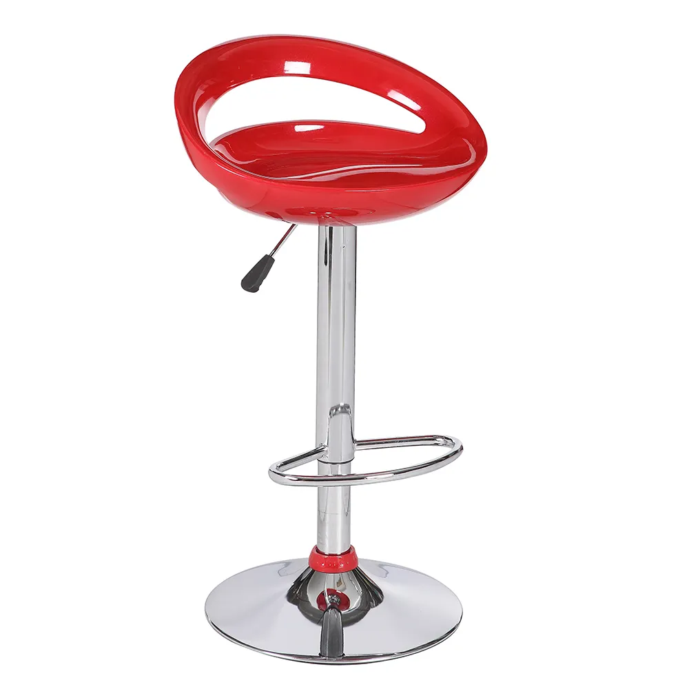 Contador Rotativo Abs Plástico Ajustável Bar Stool Moderno Aço Inoxidável Barstools Vermelho Bar Cadeiras Para Cozinha