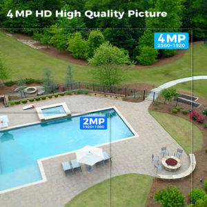 Sistema de cámara de seguridad inalámbrica para el hogar, impermeable, visión nocturna, 4MP, 4CH, red Ptz, Nvr, Wifi, sistema de cámara CCTV - Product Image 3