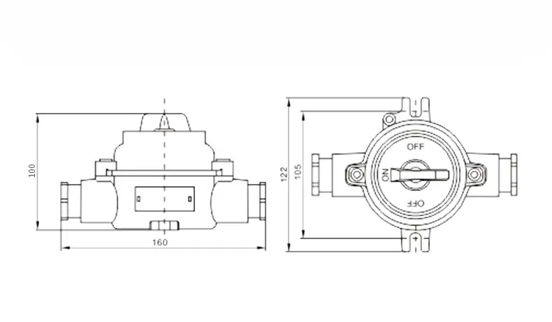 SW-10 כפתור דחיפה הוכחה פיצוץ מתג 220v 380v פיצוץ הוכחה פיצוץ מתגים