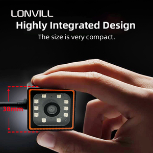 LONVILL RS232 USB HID CDC EA100 Ethernet TCP IP de largo alcance pequeño código 1D 2D transportador de logística Industrial escáner de código de barras fijo - Product Image 5