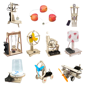 Đồ chơi giáo dục bằng gỗ bán buôn 10 trong 1, bộ thí nghiệm điện tự làm, đồ chơi xếp hình khoa học STEM cho trẻ em - Product Image 2