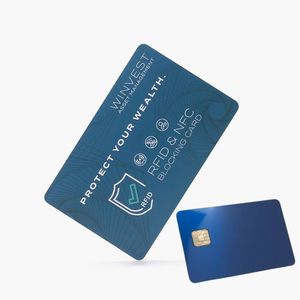 用于非接触式金属信用卡的定制打印RFID阻挡卡/NFC阻挡卡保护器