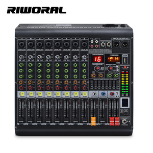 Mezclador de interfaz Digital de Audio MC8 con potencia fantasma de 48V, mezclador de potencia de Audio de 8 canales