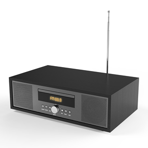 制造商价格BT 5.0 AUX双USB输入充电木制立体声扬声器系统DAB调频数字收音机光盘播放器 - Product Image 2