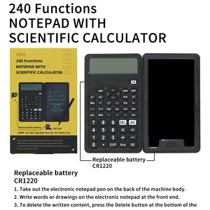 Calcolatrice scientifica per scrivere tablet Business Office da 5 pollici Mini notebook da tasca per tavoletta - Product Image 2