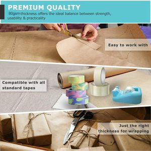 Sky-Touch 80gsm giấy kraft CuộN 44cm x 30m <span class=keywords><strong>A4</strong></span> Kích thước PE bọc giấy gói cho thủ công bảng thông báo nghệ thuật thủ công mỹ nghệ gói quà - Product Image 5