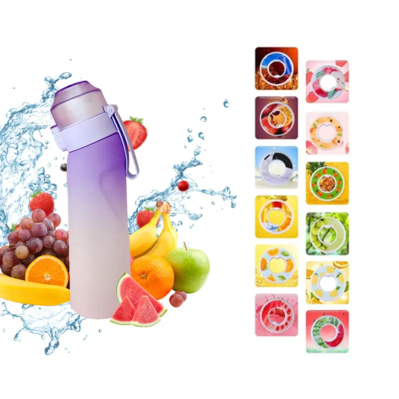Custom Logo BPA Free 650ml Tritan Air Water Up Bottle With Flavour Pods Plastic Fruit Flavour Water Bottles