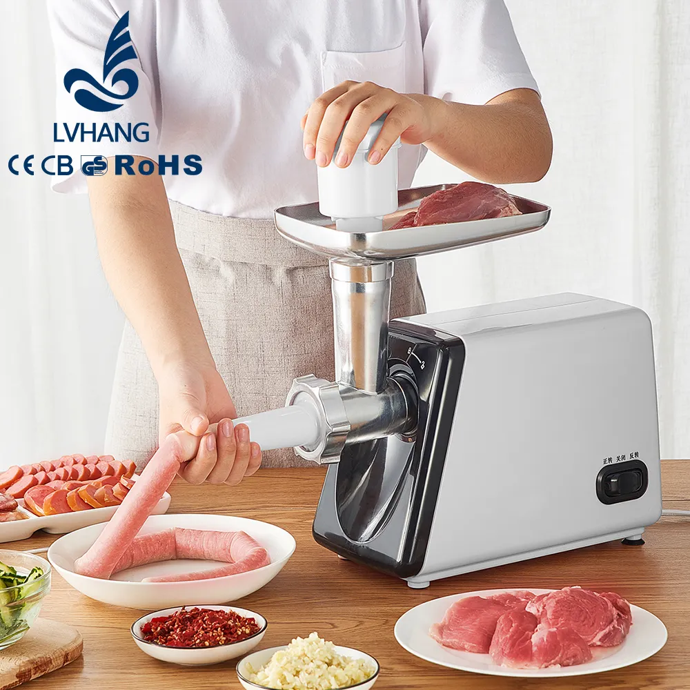 High Quality Electric Silent working Sausage used With Tomato Attachment Meat Grinder