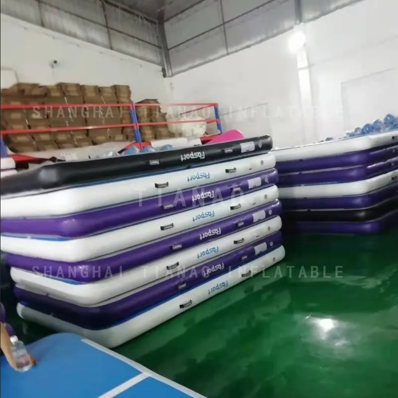 Pista de aire inflable personalizada para gimnasio, pista de aire inflable para gimnasia