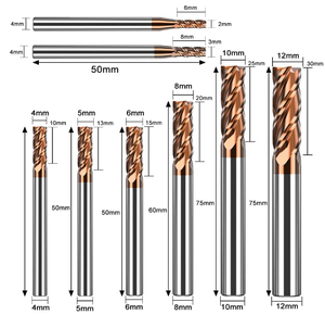2025 sản xuất chuyên nghiệp 3-Slot 4*50 Kinh Tế hrc55 carbide cho cắt kim loại nhôm <span class=keywords><strong>End</strong></span> <span class=keywords><strong>Mill</strong></span> - Product Image 6
