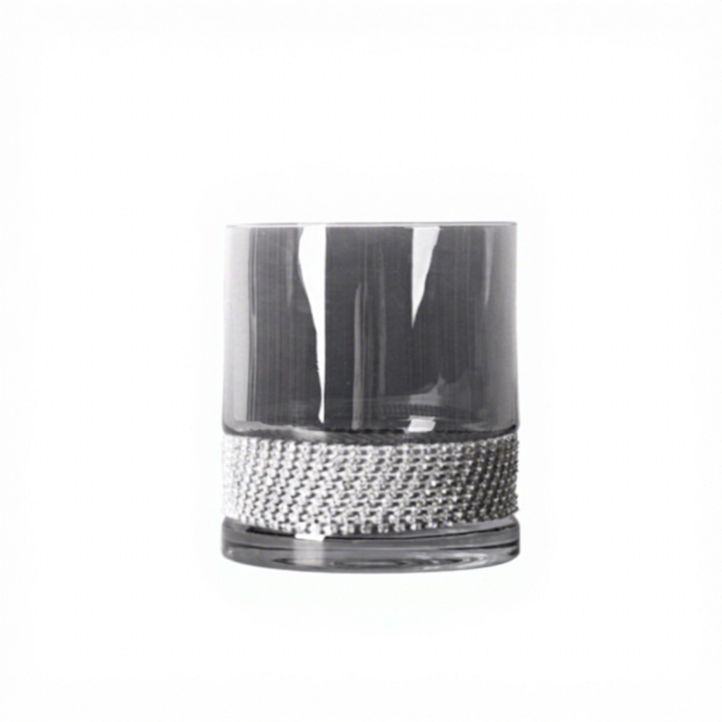 Coupe courte droite-gris fumé argent diamant