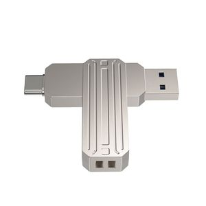 WiWU USB 3,2 Flash Drive Aleación de zinc Antioxidación Rotación de 360 ° 32 64 128 256GB Memoria Flash U Disco USB Tipo-C Interruptor de interfaz - Product Image 3