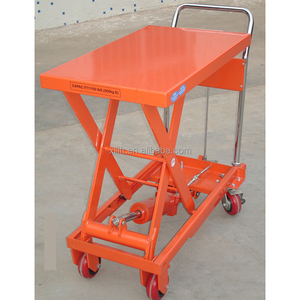 Petite <span class=keywords><strong>table</strong></span> élévatrice de ciseaux/chariot manuel de chariot pour l'entrepôt/ascenseur hydraulique léger de chariot de chariot d'entrepôt de ciseaux de main - Product Image 6