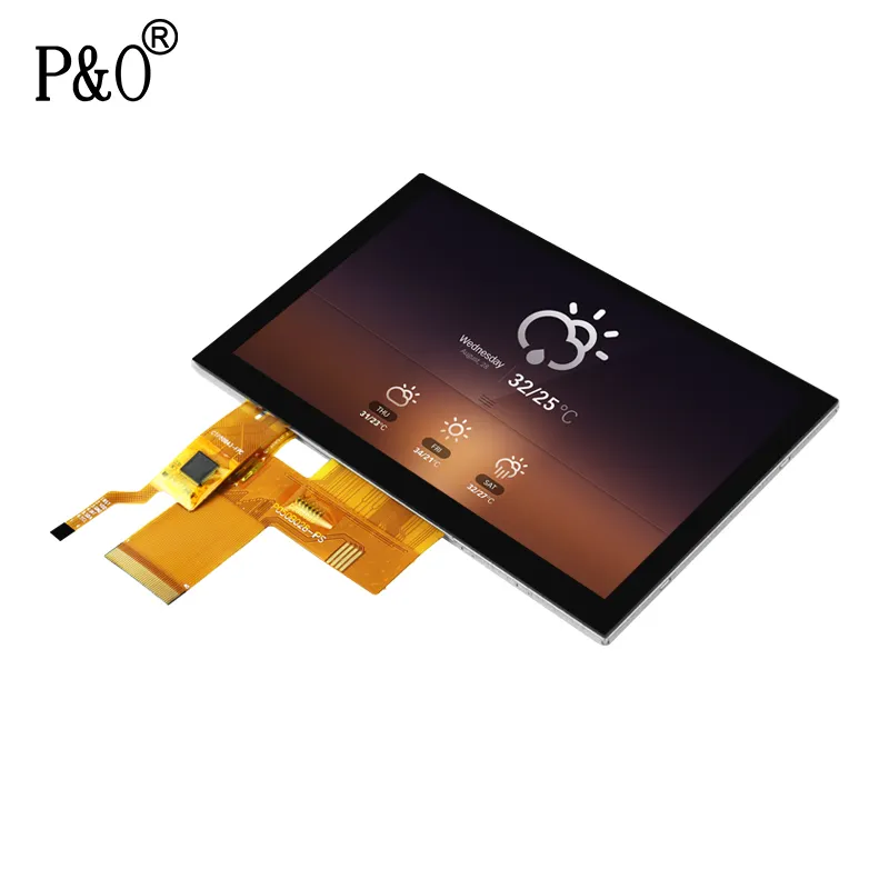 Polcd 5 inch 800*rgb*480 IPS Normally Black full view angle CTP lcd touch panel