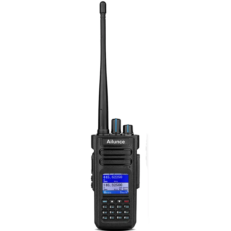 Walkie Talkie Digital Hd1 10W Dmr, escáner Gps, Radio bidireccional, impermeable Ip67, 2900Mah, doble banda