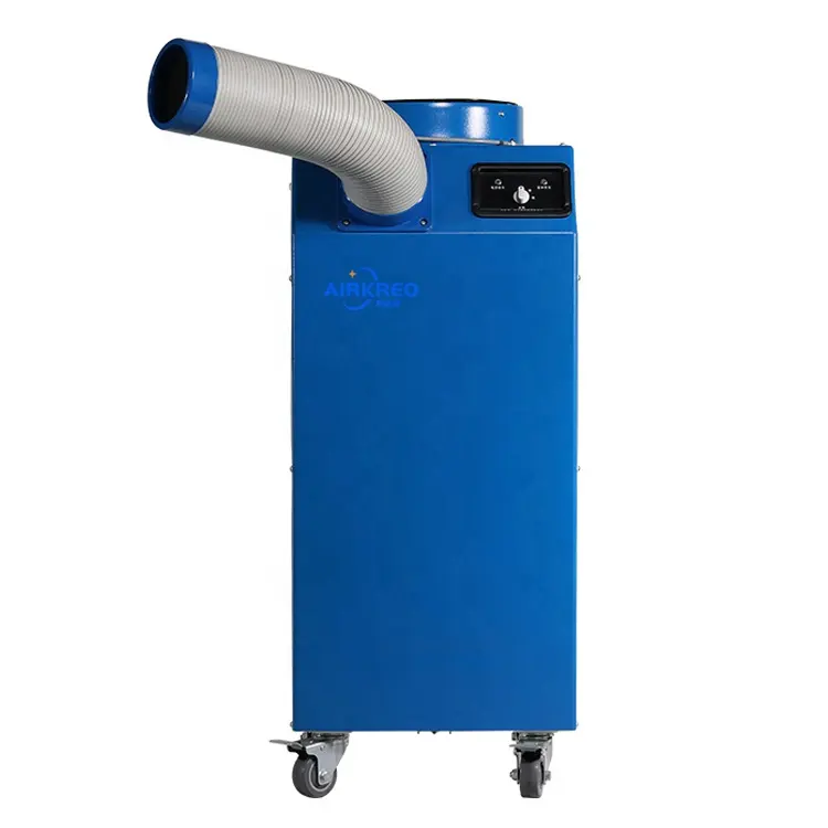 Airkreo sistema de ar condicionado portátil fornecer resfriamento de ponto para trabalhadores
