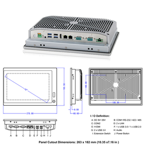 Front USB Multi Function Usage Scenario Harsh Working Environment Cutting Edge Industrial <strong>Embedded</strong> Pc - Product Image 2
