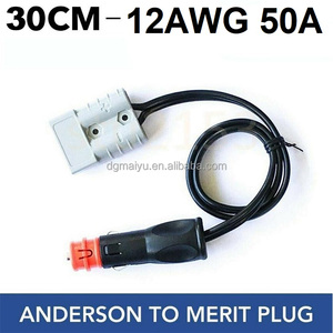 Power Adaptor <strong>Anderson</strong> Quick Connector SB50Amp 600V Grey Plug with 30cm Cable Battery Power Adaptor - Product Image 3