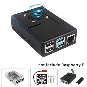 Raspberry Pi 4 schwarz / durchsichtiges Kunststoffgehäuse abnehmbare GPIO-Abdeckung ABS-Hülle für Raspberry Pi 4 optionale Kühlung Lüfter - Product Image 6
