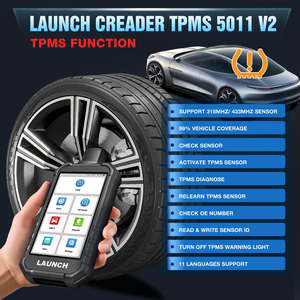 LAUNCH Newest TPMS CRT5011 V2 Tire Pressure <strong>Programming</strong> Sensor Scanner Tool With 12 Service <strong>Functions</strong> - Product Image 3