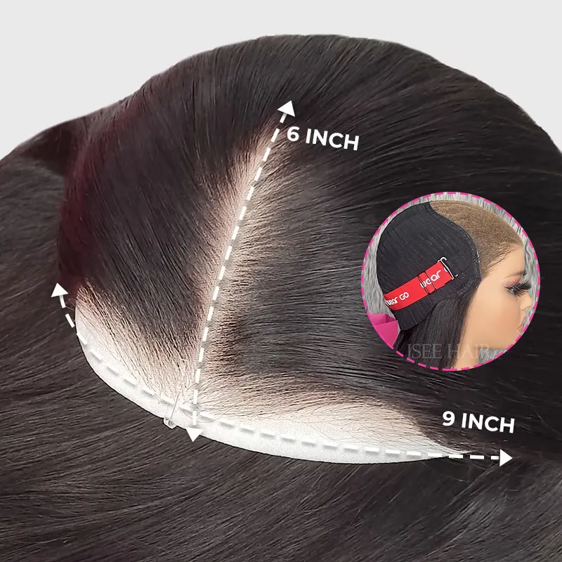 ISEE 12A Cabelo Raw Atacado Vietnamita Glueless Peruca de Cabelo Humano 9X6 HD Lace Frontal Wear Ir Perucas Para Perruque Mulheres Pronto Para Usar