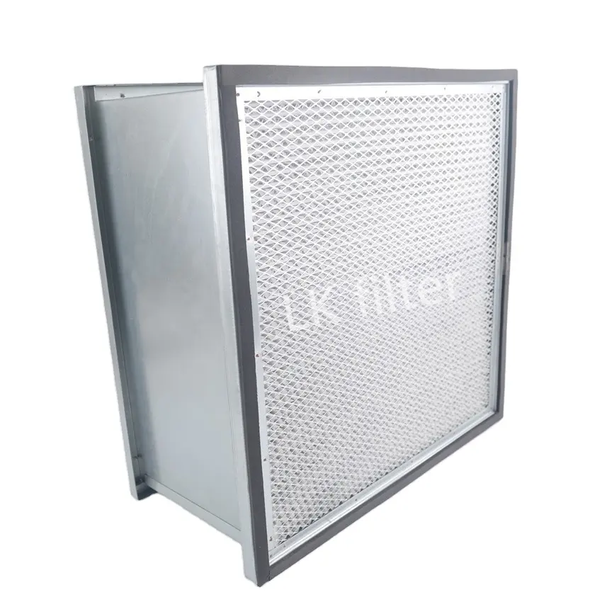 H14 HEPA Filter Aluminum Header Deep Pleat Laminar Flow Hood HEPA Air Filter for HVAC System