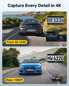 Cámara de salpicadero E-Too 4K frontal y trasera, cámara de doble lente 4K + 1080P, cámara de salpicadero de coche para vehículo, cámaras de seguimiento GPS, cámara de salpicadero de canal de doble lente - Product Image 2