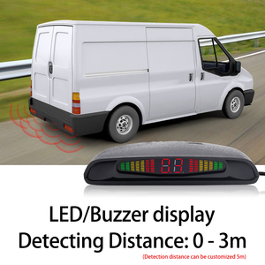 24V Truck Blind Spot Detection <strong>Reversing</strong> Aids Alarm System, Wireless <strong>LED</strong> <strong>Display</strong> with 4pcs Parking <strong>Sensors</strong> for Heavy Vehicle - Product Image 3