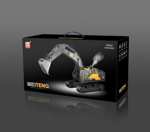 Jinming 18 kanallar alaşım uzaktan kumanda inşaat ekskavatör araçlar oyuncak sprey ile 1:18 RC Diecast Model arabalar - Product Image 6