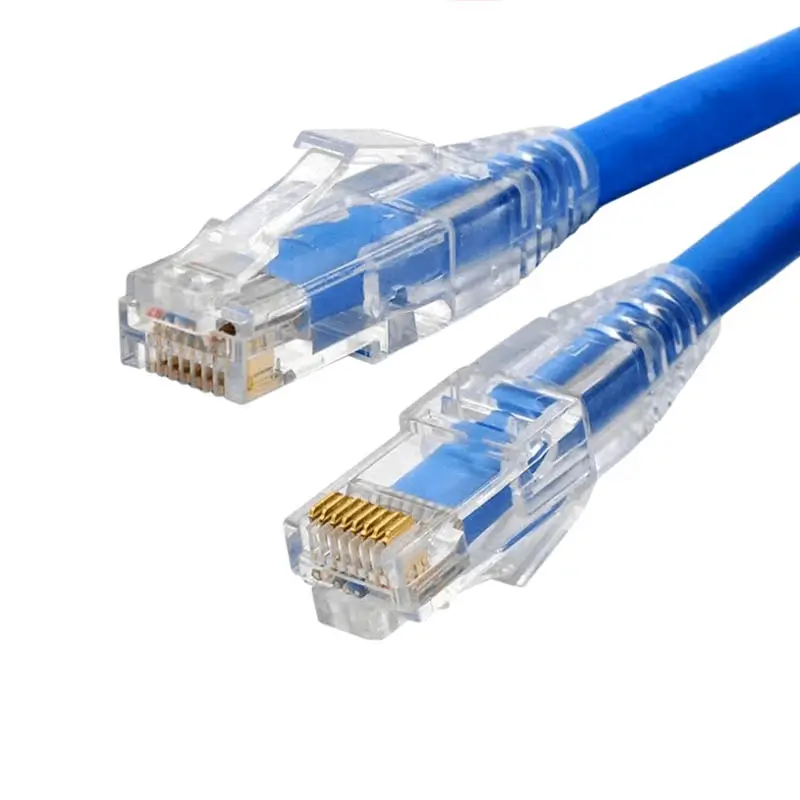 Factory wholesale price 23awg Clear boot UTP cat6A patch cable RJ45 transparent jacket cover network cable