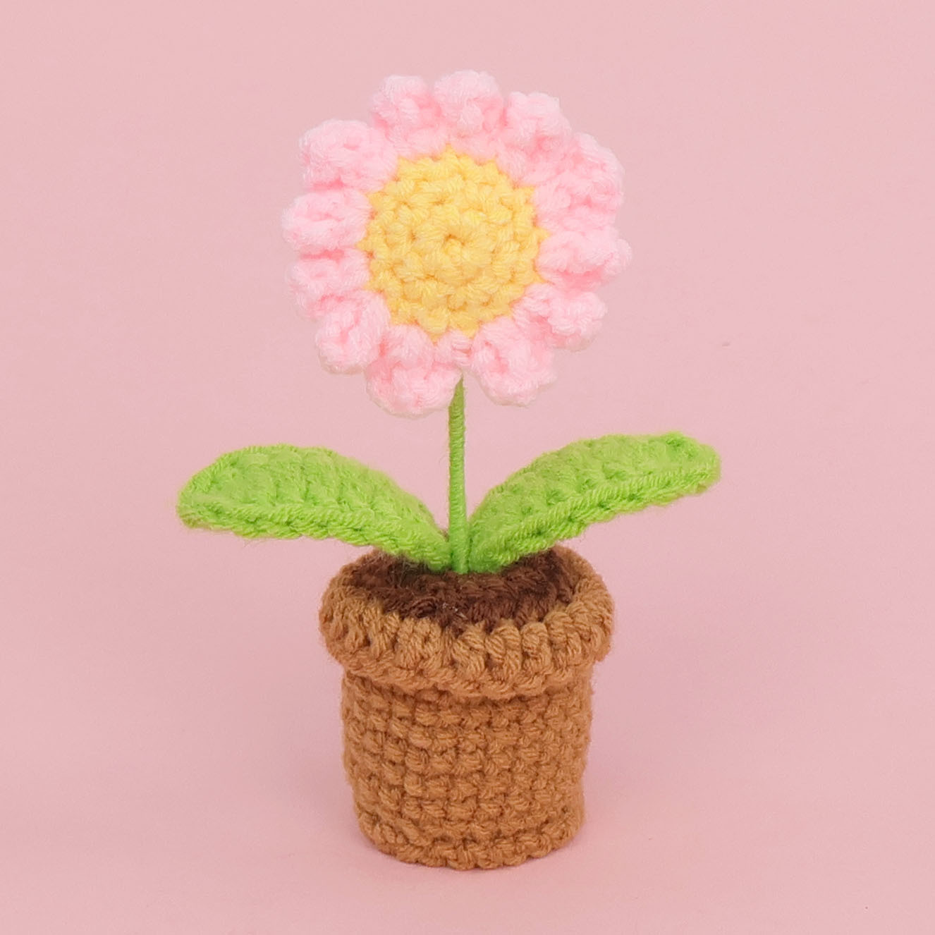 Bassin en laine rose marguerite super mini