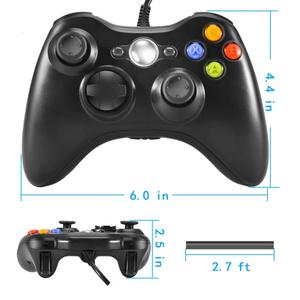 ゲームパッドMicrosoft Xbox 360コントローラー有線ジョイスティックジョイパッドUSB Xbox 360コンソールおよびPC用 - Product Image 5