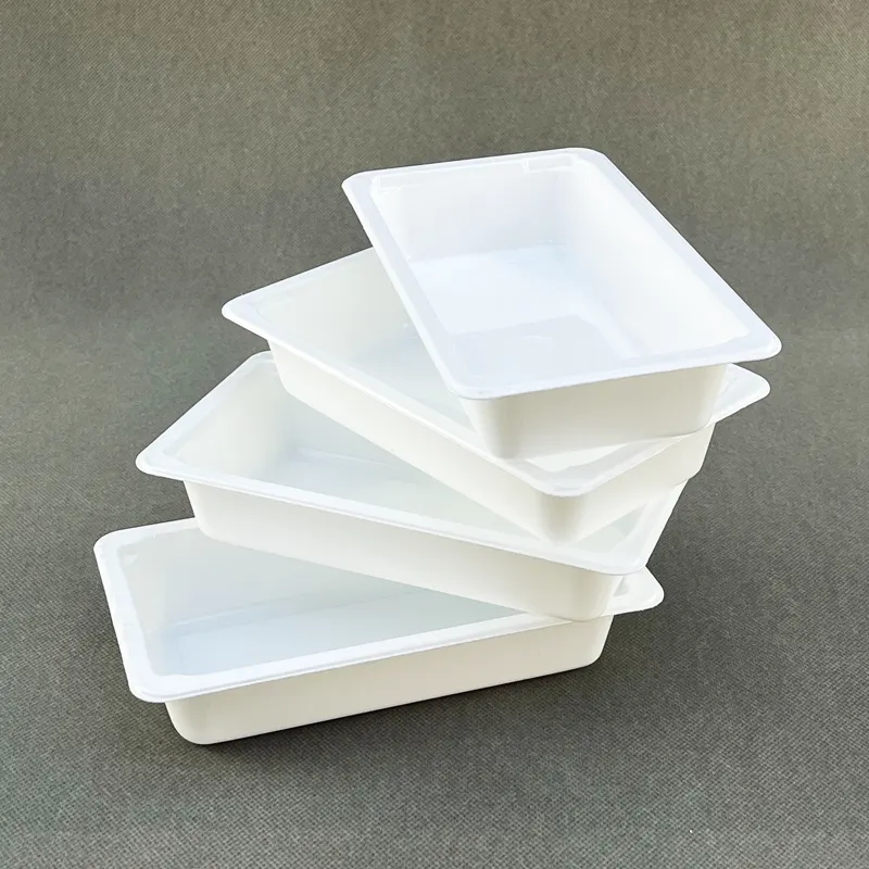 China Inflight Cpet Bandeja Precio de fábrica Aerolínea Caja de comida Blanco Horneable Desechable Plástico Bandeja de preparación de comida
