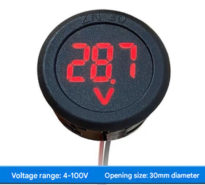 แผงหน้าจอมิเตอร์วัดแรงดันไฟฟ้าแบบวงกลมใช้ไฟฟ้า DC แบบ4-100V - Product Image 3