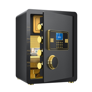 Caja fuerte electrónica digital con sistema de alarma inteligente, caja de seguridad de acero, cerradura de llave, armario doméstico ignífugo para uso doméstico - Product Image 1