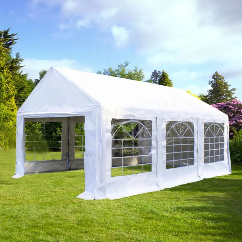 4x6 m blanc métal carport tentes à baldaquin avec des côtés à vendre