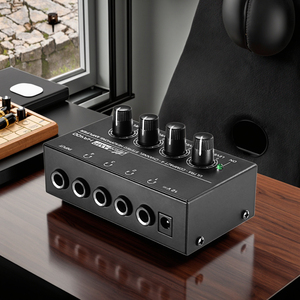 N-Audio Popular Professional Audio HA400 Amplificador de auriculares de 4 canales con entrada estéreo y 4 salidas TRS - Product Image 5