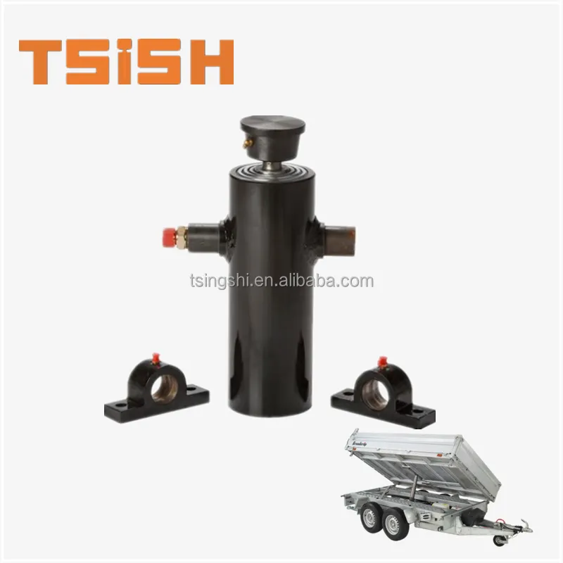 underbody mini telescopic single action hydraulic cylinder for dump trailer truck body penta hyva binotto ram oil jack type