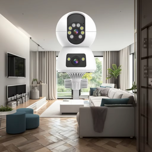 Otomatik izleme gece görüş hareket algılama ile çift Lens WiFi kapalı güvenlik kamera akıllı PTZ iki yönlü ses CMOS sensörü - Product Image 1