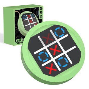4 in 1ミニTic Tac Toe Boltゲーム、電子ハンドヘルドパズルゲームコンソールWhack-a-Moleファミリー楽しい旅行ボードゲーム - Product Image 6