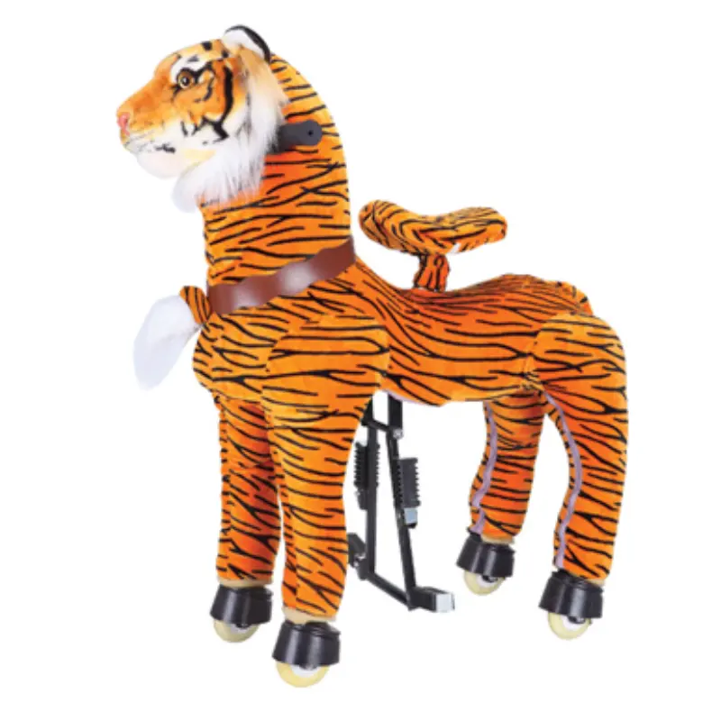 Andador de animales de peluche estilo Tigre para niños y adultos, juguete de caballo que se mueve, mecánico, gran oferta