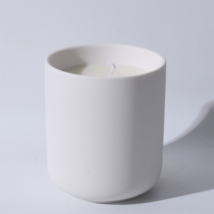 Custom Home Hotel Cafe 12oz Ceramic Scented Candle Containers Empty Vessel Candle Jars Ceramic Candle Holder with Lid