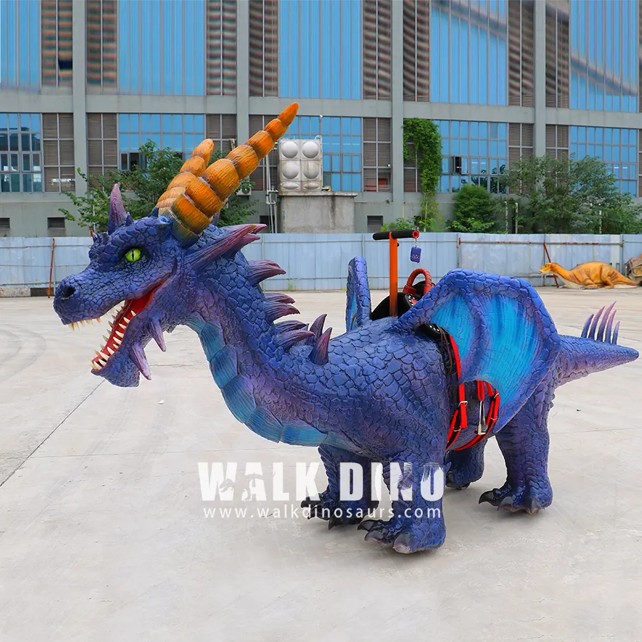 Sincronizzato con Dinosaur Roaring Voice dinosauro a gettoni European Western Animatronic Dragon Rides