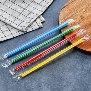 卸売個別包装シャープピアスアソートカラーエクストラワイド使い捨てプラスチックスムージーボバストロー - Product Image 1